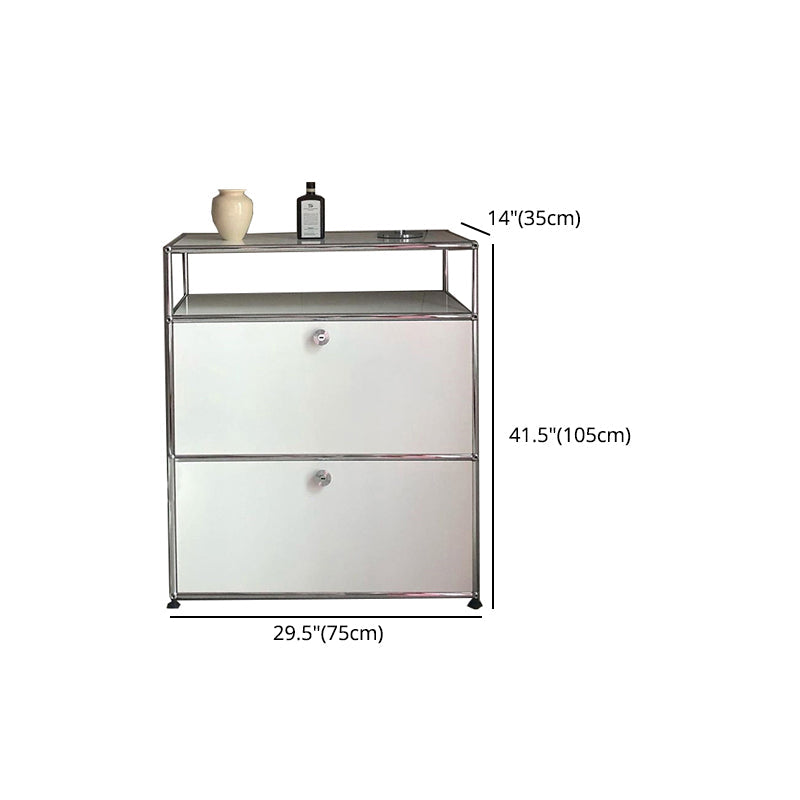 Modern Rectangle Storage Server Metal Sideboard for Dining Room Clearhalo 'buffet_sideboard' 'Buffets & Sideboards' 'furn' 'furn_buffet_sideboard' 'Furniture' 'Kitchen & Dining Furniture' 5226765