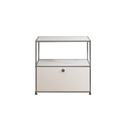 Sideboard in metallo di colore bianco Sideboard da pranzo in stile moderno per soggiorno