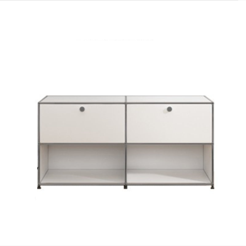 Sideboard in metallo di colore bianco Sideboard da pranzo in stile moderno per soggiorno
