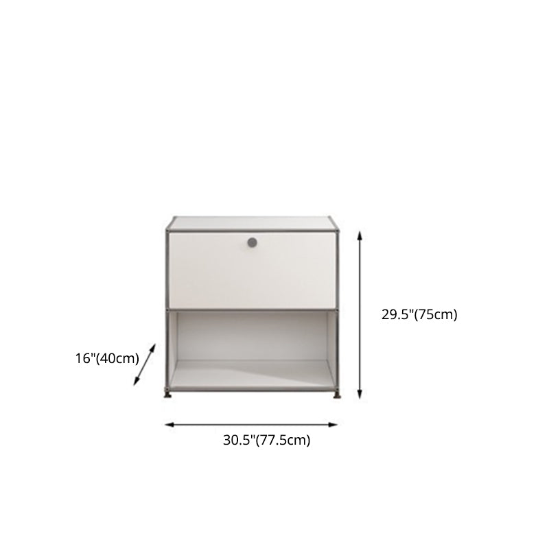 Sideboard in metallo di colore bianco Sideboard da pranzo in stile moderno per soggiorno
