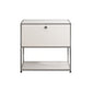 White Colour Metal Sideboard Contemporary Style Storage Dining Sideboard 31"L x 16"W x 30"H White Clearhalo 'buffet_sideboard' 'Buffets & Sideboards' 'furn' 'furn_buffet_sideboard' 'Furniture' 'Kitchen & Dining Furniture' 5226844
