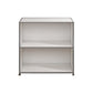 White Colour Metal Sideboard Contemporary Style Storage Dining Sideboard 31"L x 16"W x 30"H Cream Clearhalo 'buffet_sideboard' 'Buffets & Sideboards' 'furn' 'furn_buffet_sideboard' 'Furniture' 'Kitchen & Dining Furniture' 5226861
