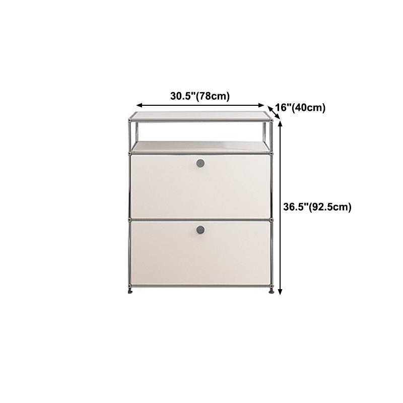 White Colour Metal Sideboard Contemporary Style Storage Dining Sideboard Clearhalo 'buffet_sideboard' 'Buffets & Sideboards' 'furn' 'furn_buffet_sideboard' 'Furniture' 'Kitchen & Dining Furniture' 5226869