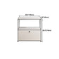 White Colour Metal Sideboard Contemporary Style Storage Dining Sideboard Clearhalo 'buffet_sideboard' 'Buffets & Sideboards' 'furn' 'furn_buffet_sideboard' 'Furniture' 'Kitchen & Dining Furniture' 5226870