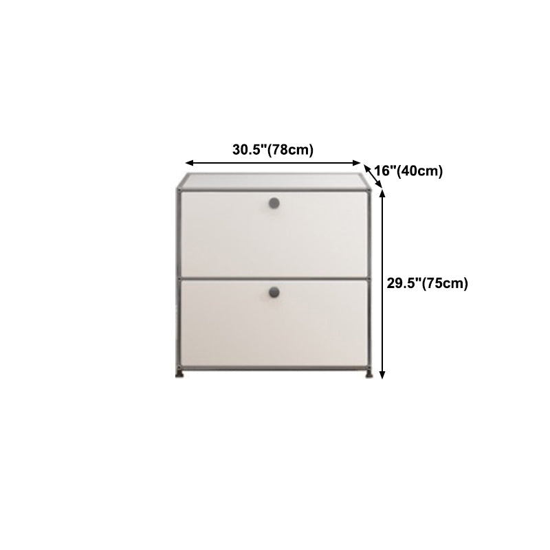 White Colour Metal Sideboard Contemporary Style Storage Dining Sideboard Clearhalo 'buffet_sideboard' 'Buffets & Sideboards' 'furn' 'furn_buffet_sideboard' 'Furniture' 'Kitchen & Dining Furniture' 5226877