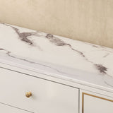 Rectangle Sideboard Luxury Storage Server with Drawers and Doors