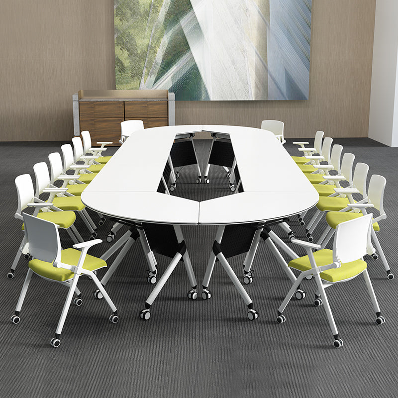 Contemporary Manufactured Wood Office Desk Rectangle Desk with Wheels Clearhalo 'furn' 'furn_office_desk' 'Furniture' 'Office Desks' 'Office Furniture' 'office_desk' 5227107