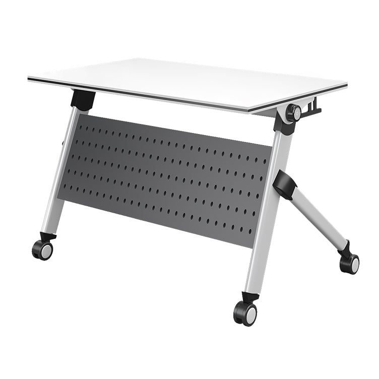 Contemporary Manufactured Wood Office Desk Rectangle Desk with Wheels Clearhalo 'furn' 'furn_office_desk' 'Furniture' 'Office Desks' 'Office Furniture' 'office_desk' 5227109