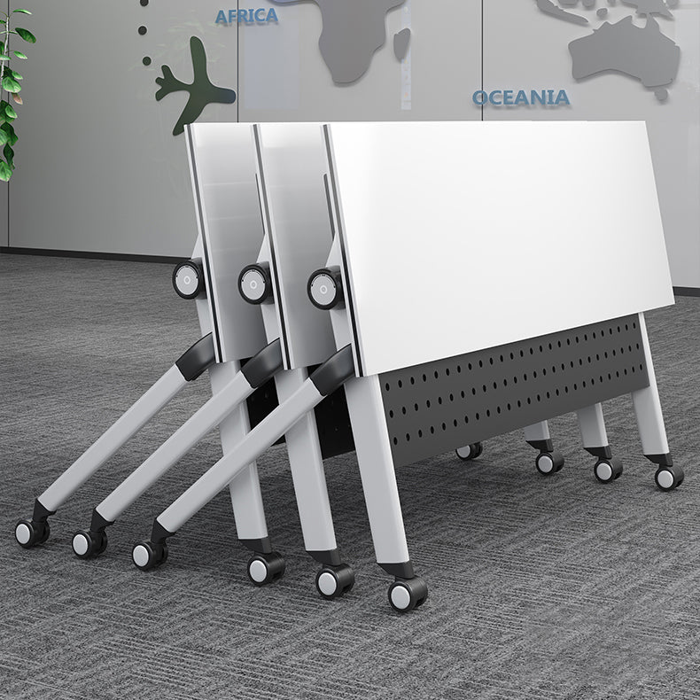 Contemporary Manufactured Wood Office Desk Rectangle Desk with Wheels Clearhalo 'furn' 'furn_office_desk' 'Furniture' 'Office Desks' 'Office Furniture' 'office_desk' 5227113
