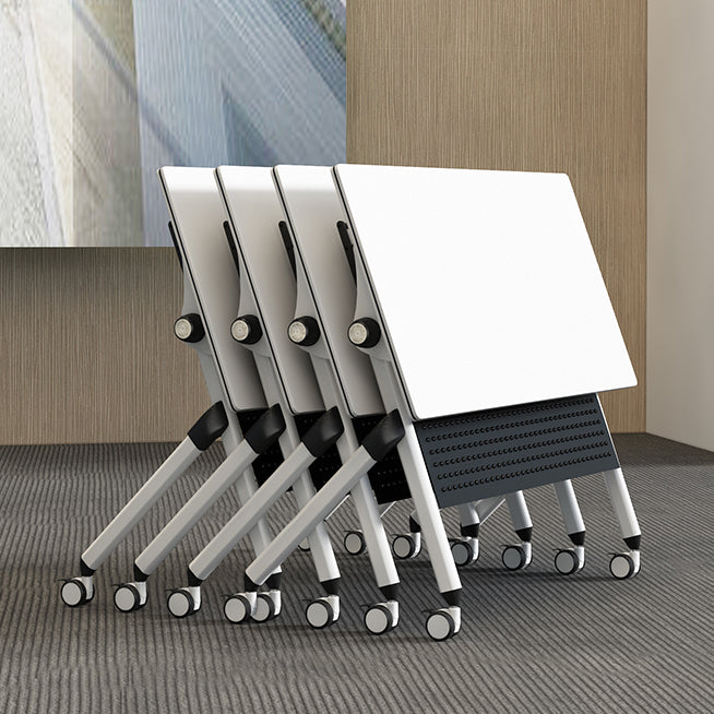 Contemporary Manufactured Wood Office Desk Rectangle Desk with Wheels Clearhalo 'furn' 'furn_office_desk' 'Furniture' 'Office Desks' 'Office Furniture' 'office_desk' 5227114