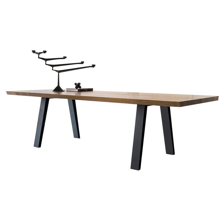 Mesa de escritura de oficina de madera sólida mesa de reunión de rectángulo moderno