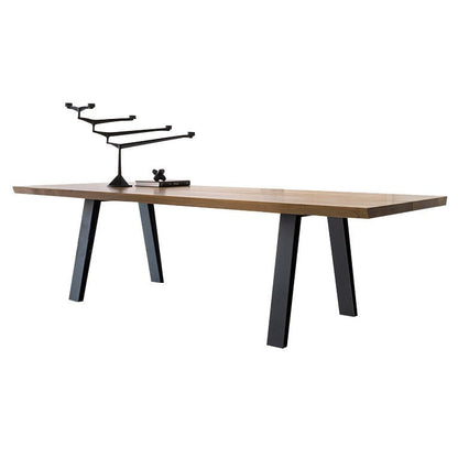 Mesa de escritura de oficina de madera sólida mesa de reunión de rectángulo moderno