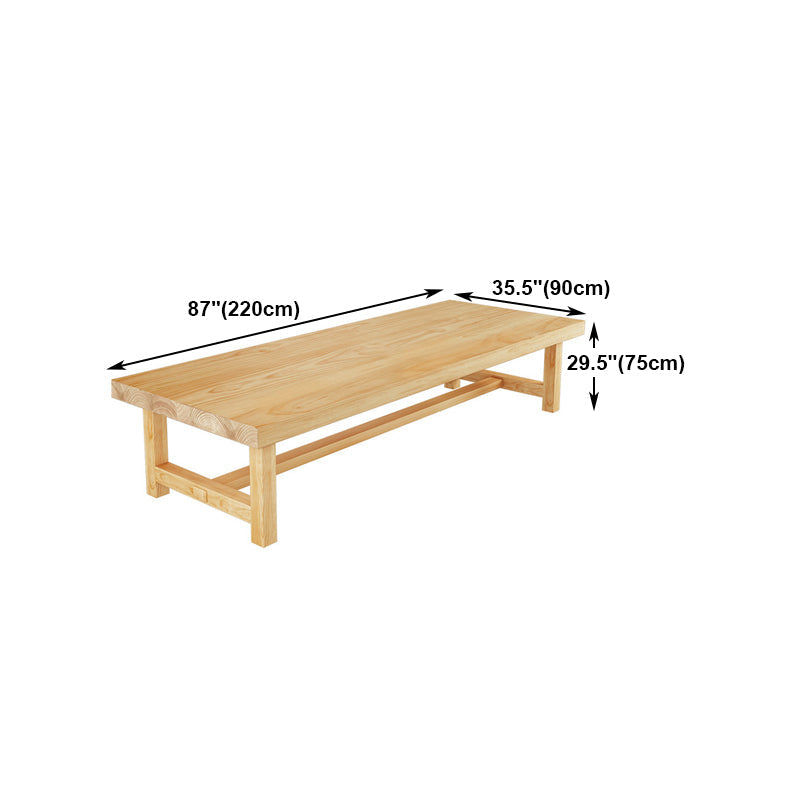 Modern Rectangle Office Table Solid Wood Trestle Base Meeting Desk Clearhalo 'furn' 'furn_office_desk' 'Furniture' 'Office Desks' 'Office Furniture' 'office_desk' 5227230