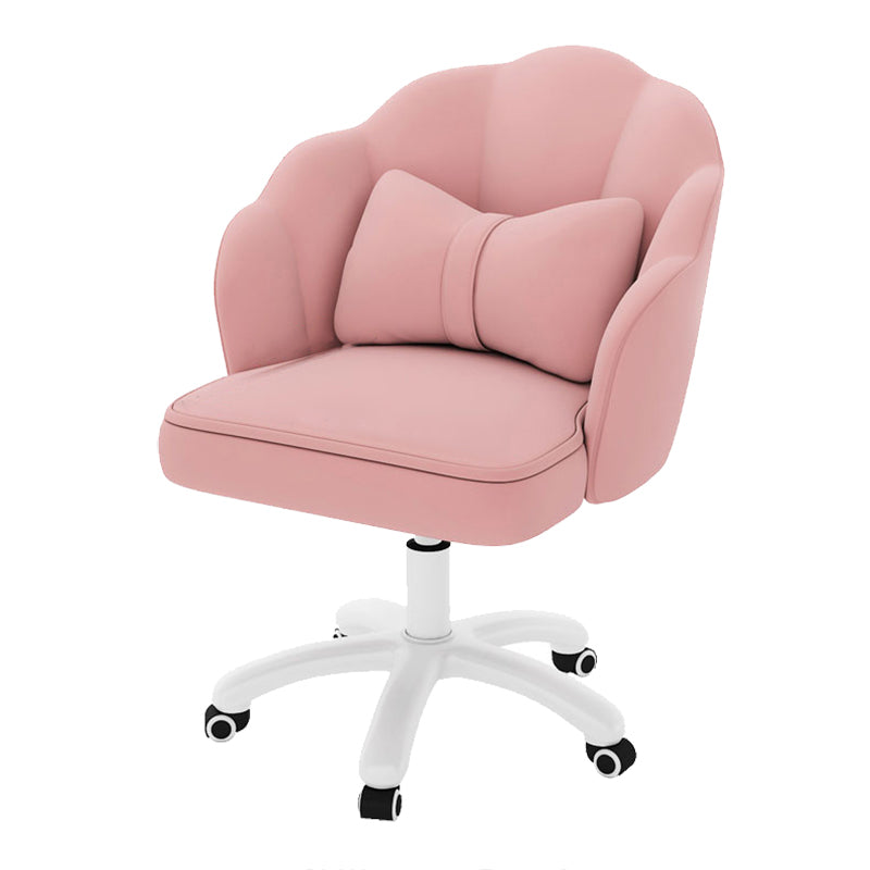 Silla de escritorio de computadora tapizada con ruedas silla de oficina moderna con base de nylon