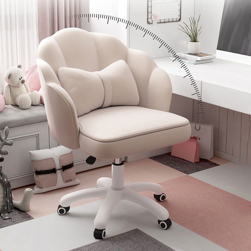 Silla de escritorio de computadora tapizada con ruedas silla de oficina moderna con base de nylon