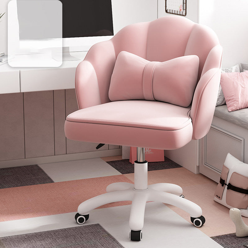 Silla de escritorio de computadora tapizada con ruedas silla de oficina moderna con base de nylon