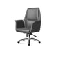 Modern Office Chair with Silver Metal Frame Executive Ergonomic Task Chair Black Mid-Back (14-22 in.) Casters Included Clearhalo 'furn' 'furn_office_chair' 'Furniture' 'Office Chairs' 'Office Furniture' 'office_chair' 5227367