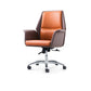Modern Office Chair with Silver Metal Frame Executive Ergonomic Task Chair Orange Mid-Back (14-22 in.) Casters Included Clearhalo 'furn' 'furn_office_chair' 'Furniture' 'Office Chairs' 'Office Furniture' 'office_chair' 5227372