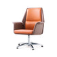 Modern Office Chair with Silver Metal Frame Executive Ergonomic Task Chair Orange Mid-Back (14-22 in.) Casters Not Included Clearhalo 'furn' 'furn_office_chair' 'Furniture' 'Office Chairs' 'Office Furniture' 'office_chair' 5227374