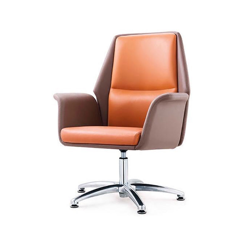 Modern Office Chair with Silver Metal Frame Executive Ergonomic Task Chair Clearhalo 'furn' 'furn_office_chair' 'Furniture' 'Office Chairs' 'Office Furniture' 'office_chair' 5227375