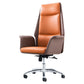 Modern Office Chair with Silver Metal Frame Executive Ergonomic Task Chair Orange High-Back (Over 22 in.) Casters Included Clearhalo 'furn' 'furn_office_chair' 'Furniture' 'Office Chairs' 'Office Furniture' 'office_chair' 5227376
