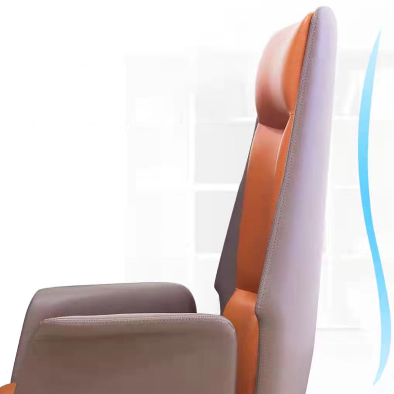 Modern Office Chair with Silver Metal Frame Executive Ergonomic Task Chair Clearhalo 'furn' 'furn_office_chair' 'Furniture' 'Office Chairs' 'Office Furniture' 'office_chair' 5227378