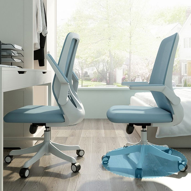 Mid terug gestoffeerde bureaustoel in hoogte verstelbare bureaustoelstoel met wielen