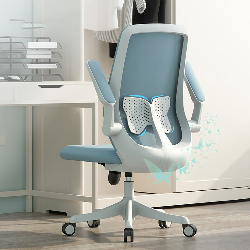 Mid terug gestoffeerde bureaustoel in hoogte verstelbare bureaustoelstoel met wielen