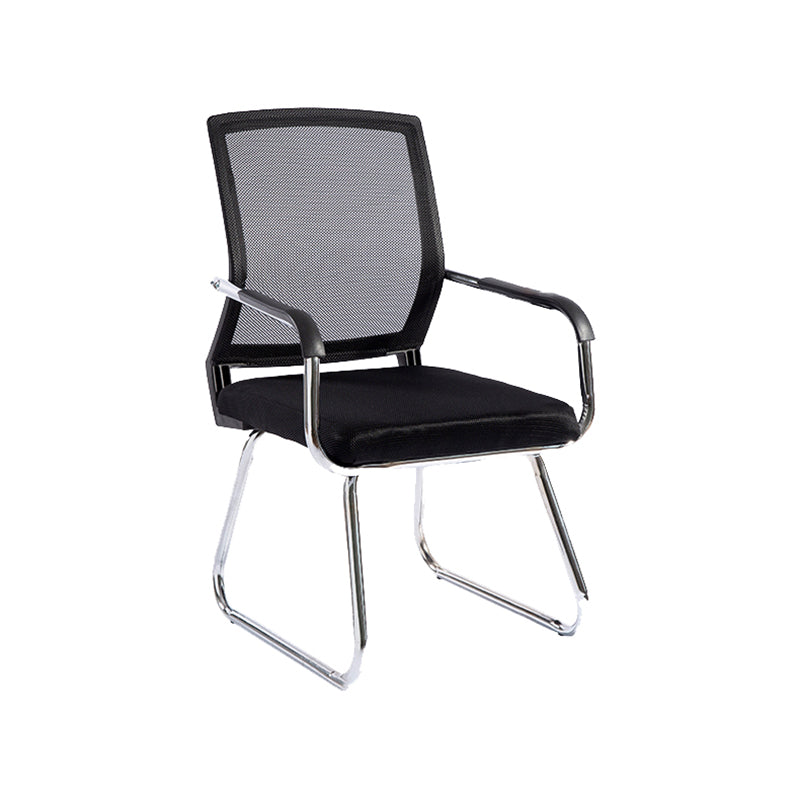 Metal Base Contemporary Arm Office Chair Mid-Back Conference Chair Clearhalo 'furn' 'furn_office_chair' 'Furniture' 'Office Chairs' 'Office Furniture' 'office_chair' 5227464