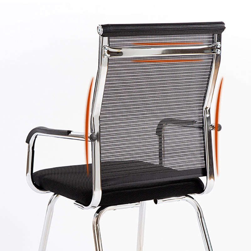 Metal Base Contemporary Arm Office Chair Mid-Back Conference Chair Clearhalo 'furn' 'furn_office_chair' 'Furniture' 'Office Chairs' 'Office Furniture' 'office_chair' 5227465