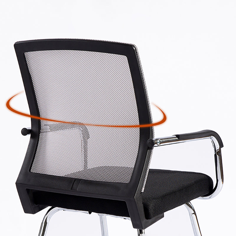 Metal Base Contemporary Arm Office Chair Mid-Back Conference Chair Clearhalo 'furn' 'furn_office_chair' 'Furniture' 'Office Chairs' 'Office Furniture' 'office_chair' 5227467