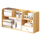 Modern Style Bookshelf Engineer Wood Bookcase with Drawer for Home 40.6"L x 6.7"W x 18.1"H Wood Clearhalo 'Bookcases' 'furn' 'furn_bookcases' 'Furniture' 'Office Furniture' 5227518