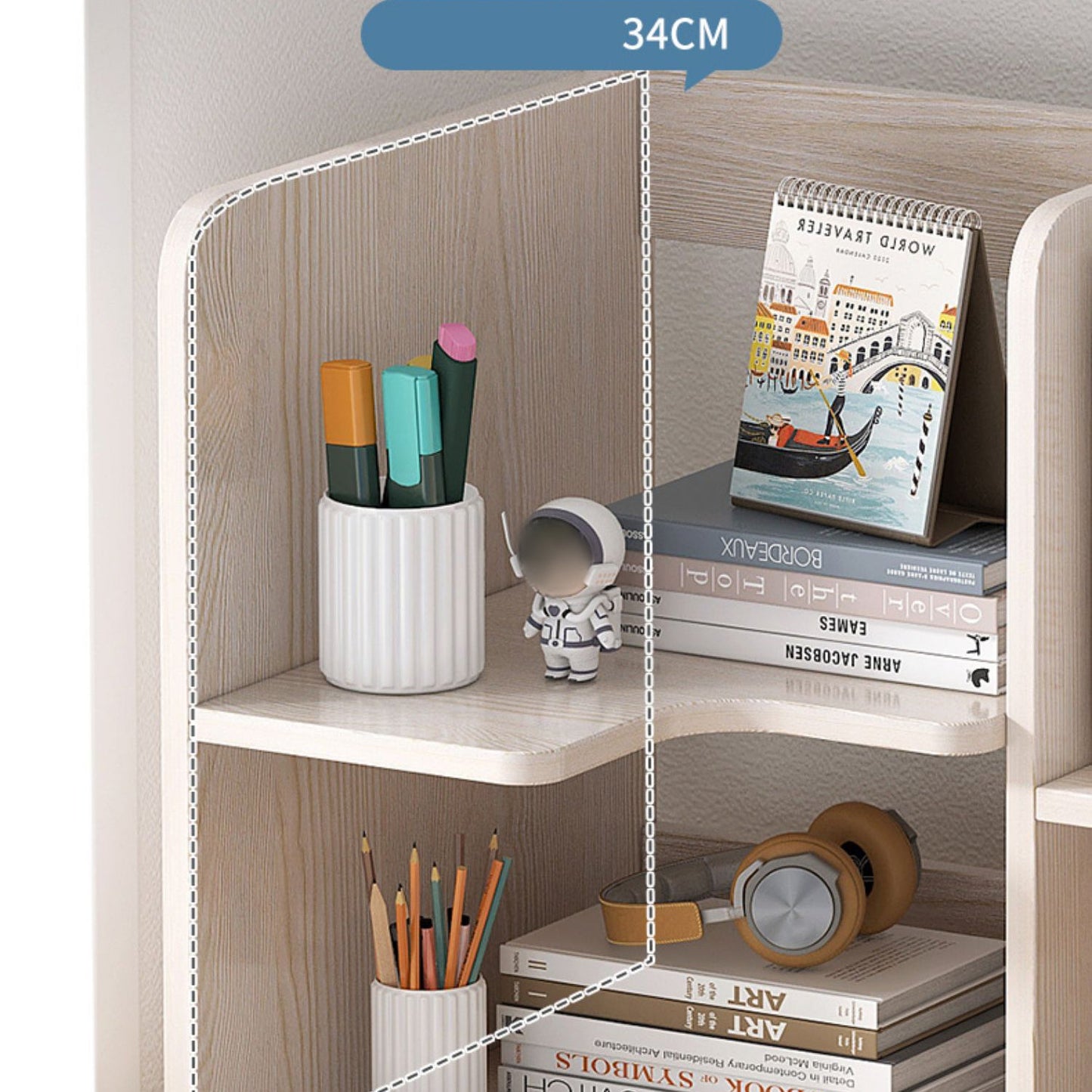 Modern Style Bookshelf Engineer Wood Bookcase with Drawer for Home Clearhalo 'Bookcases' 'furn' 'furn_bookcases' 'Furniture' 'Office Furniture' 5227519