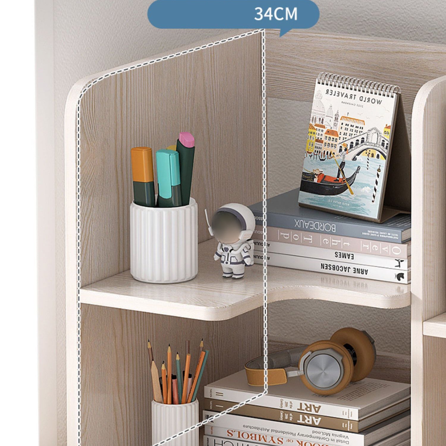 Modern Style Bookshelf Engineer Wood Bookcase with Drawer for Home Clearhalo 'Bookcases' 'furn' 'furn_bookcases' 'Furniture' 'Office Furniture' 5227519