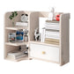 Modern Style Bookshelf Engineer Wood Bookcase with Drawer for Home 22.8"L x 12.6"W x 18.9"H Gray-White Clearhalo 'Bookcases' 'furn' 'furn_bookcases' 'Furniture' 'Office Furniture' 5227520