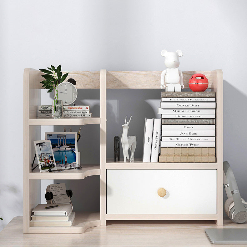 Modern Style Bookshelf Engineer Wood Bookcase with Drawer for Home Clearhalo 'Bookcases' 'furn' 'furn_bookcases' 'Furniture' 'Office Furniture' 5227523