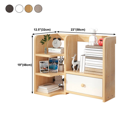 Modern Style Bookshelf Engineer Wood Bookcase with Drawer for Home Clearhalo 'Bookcases' 'furn' 'furn_bookcases' 'Furniture' 'Office Furniture' 5227525