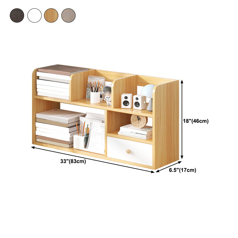 Modern Style Bookshelf Engineer Wood Bookcase with Drawer for Home Clearhalo 'Bookcases' 'furn' 'furn_bookcases' 'Furniture' 'Office Furniture' 5227528