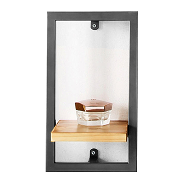 Bibliothèque étagère murale en métal industriel et étagère en bois