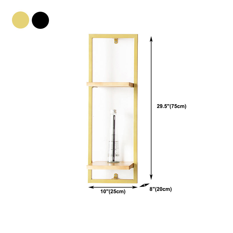 Bibliothèque étagère murale en métal industriel et étagère en bois