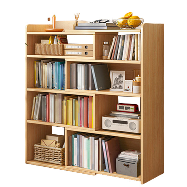 Flexible Bookshelf Contemporary Style Bookcase for Study Room and Office 43.3"L x 11.8"W x 47.2"H Natural Clearhalo 'Bookcases' 'furn' 'furn_bookcases' 'Furniture' 'Office Furniture' 5227604