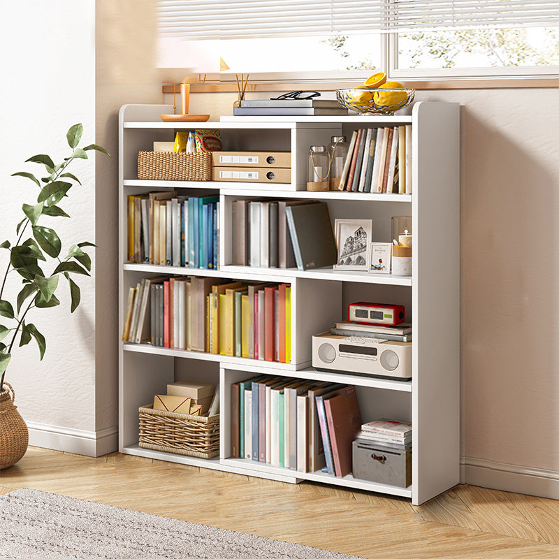 Flexible Bookshelf Contemporary Style Bookcase for Study Room and Office 43.3"L x 9.4"W x 47.2"H White Clearhalo 'Bookcases' 'furn' 'furn_bookcases' 'Furniture' 'Office Furniture' 5227615