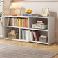 Flexible Bookshelf Contemporary Style Bookcase for Study Room and Office 59.1"L x 11.8"W x 25.2"H White Clearhalo 'Bookcases' 'furn' 'furn_bookcases' 'Furniture' 'Office Furniture' 5227626