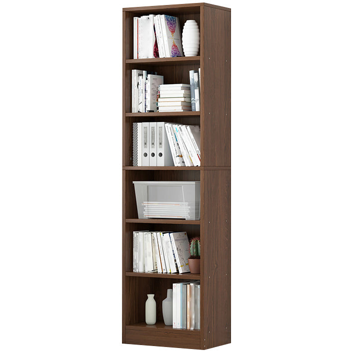Multiple Colors Modern Style Bookshelf Engineer Wood Bookcase 15.7"L x 9.4"W x 70.1"H Brown Clearhalo 'Bookcases' 'furn' 'furn_bookcases' 'Furniture' 'Office Furniture' 5227641