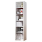 Multiple Colors Modern Style Bookshelf Engineer Wood Bookcase 15.7"L x 9.4"W x 70.9"H White Clearhalo 'Bookcases' 'furn' 'furn_bookcases' 'Furniture' 'Office Furniture' 5227645