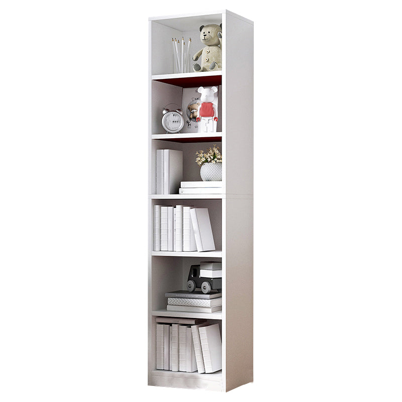 Multiple Colors Modern Style Bookshelf Engineer Wood Bookcase 15.7"L x 9.4"W x 70.9"H White Clearhalo 'Bookcases' 'furn' 'furn_bookcases' 'Furniture' 'Office Furniture' 5227645