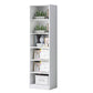 Multiple Colors Modern Style Bookshelf Engineer Wood Bookcase 11.8"L x 9.4"W x 69.3"H White Clearhalo 'Bookcases' 'furn' 'furn_bookcases' 'Furniture' 'Office Furniture' 5227646