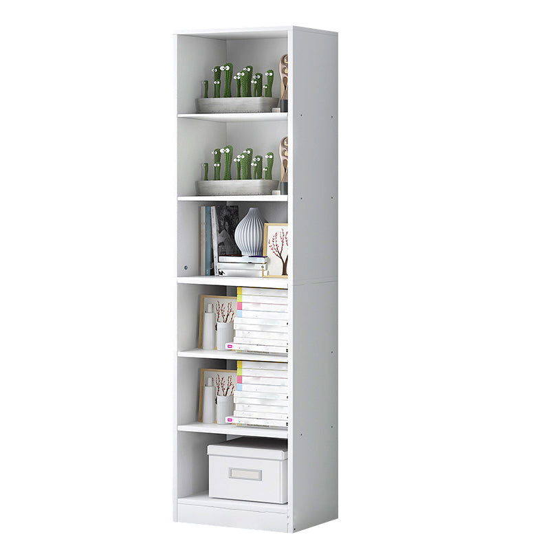 Multiple Colors Modern Style Bookshelf Engineer Wood Bookcase 11.8"L x 9.4"W x 69.3"H White Clearhalo 'Bookcases' 'furn' 'furn_bookcases' 'Furniture' 'Office Furniture' 5227646