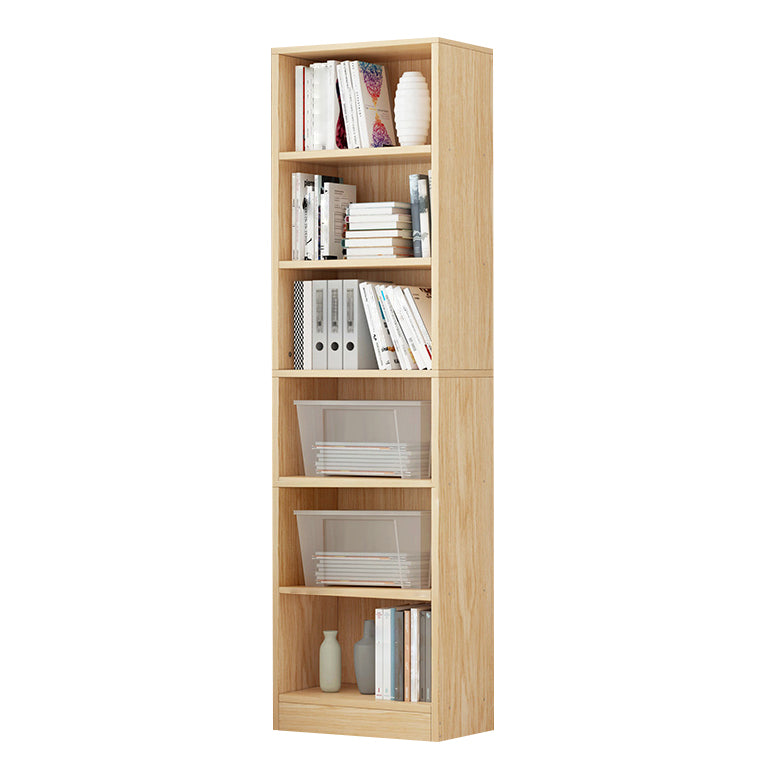 Multiple Colors Modern Style Bookshelf Engineer Wood Bookcase 15.7"L x 9.4"W x 70.9"H Natural Clearhalo 'Bookcases' 'furn' 'furn_bookcases' 'Furniture' 'Office Furniture' 5227648