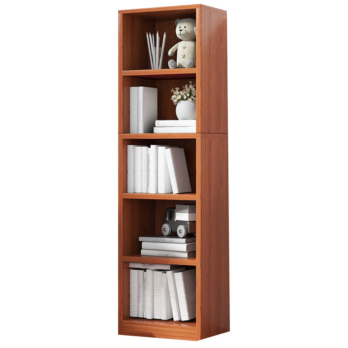 Multiple Colors Modern Style Bookshelf Engineer Wood Bookcase 11.8"L x 9.4"W x 59.1"H Brown Clearhalo 'Bookcases' 'furn' 'furn_bookcases' 'Furniture' 'Office Furniture' 5227654
